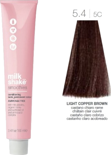 Milk Shake Milk Shake Smoothies Ammonia-Free Semi-Permanent Hair Dye 5.45C  100 Ml For Women