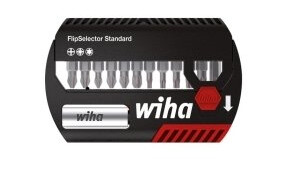 Wiha Flipselector Standard, 12 Stykker, Philips, Pozidriv, Torx, Polyester, Ph2 Pz1 Pz2 Pz3 T15 T20 T25 T10 T30 T40, 25 Mm, 25,4 / 4 Mm (1 / 4")