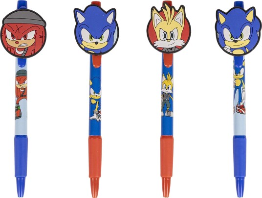 Sonic Prime Penner 4-Pakk