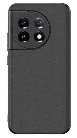 INCOVER One Plus 11 Karbon Plast & Kunstskinn Deksel - Svart