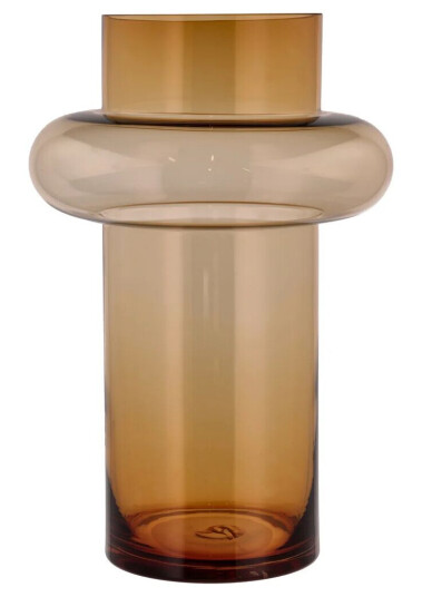 Lyngby Glas Tube glassvase 40 cm Amber