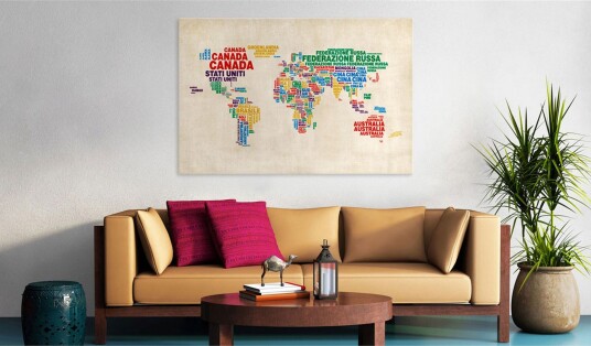 Bilde talian names of the countries 120x80 Artgeist sp. z o. o.