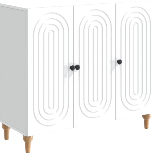  Serviesskap Hvit 89 x 34,5 x 80 cm Konstruert tre