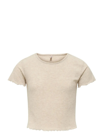 Kids Only Kognella S/S O-Neck Top Noos Jrs Beige 158-164