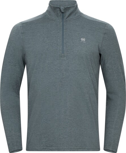 Hellner Men"s Nunis Halfzip Long Sleeve Tee  Stormy Weather, XL