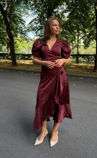 A View Sinda Dress Burgundy 36 A View Sinda Dress Burgundy 36
