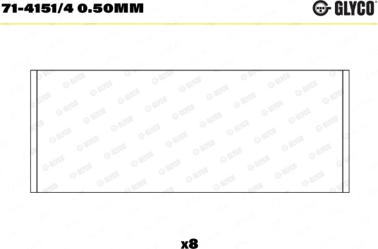Stempelstanglager GLYCO 71-4151/4 0.50mm