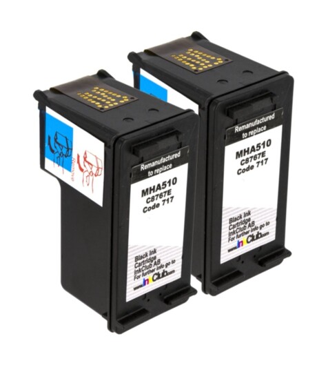 inkClub MHA510-2 Blekkpatron sort 870 sider, 2pk