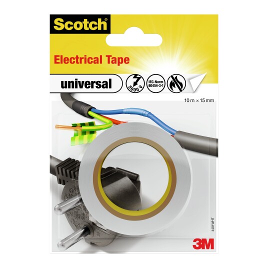 Scotch® 4401wht elektrikertape hvit 10 m x 15 mm Scotch® 4401wht elektrikertape hvit 10 m x 15 mm