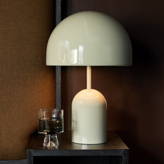 Bordlampe Tom Dixon Bell dimmbar Grå Stue Metall Design 42.5 Grå