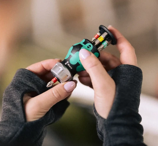 Wera Bitsskrutrekker Set 5 med Skralle, Stubby, 175g Håndverktøy