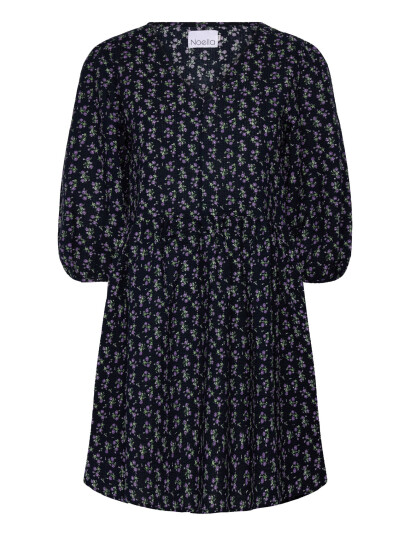 Noella Farris Dress Seersucker - Navy - XS Noella Farris Dress Seersucker - Navy - XS