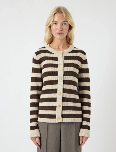 YAS Yassironi Ls Knit Cardigan S. Noos - Brown - XS YAS Yassironi Ls Knit Cardigan S. Noos - Brown - XS