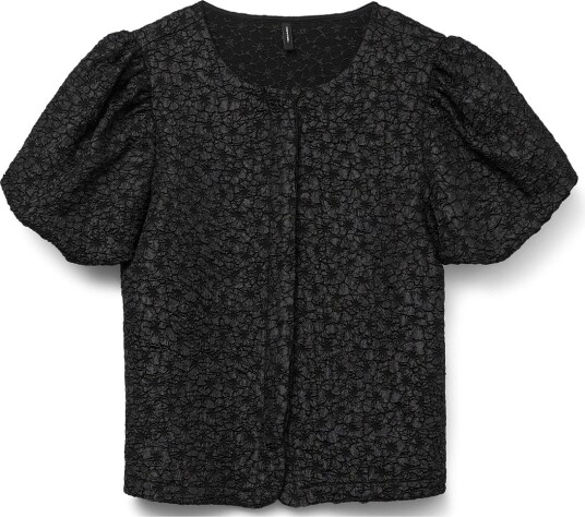 Vero Moda Vmmerle Ss Puff Cardigan Jrs Ret BLACK L