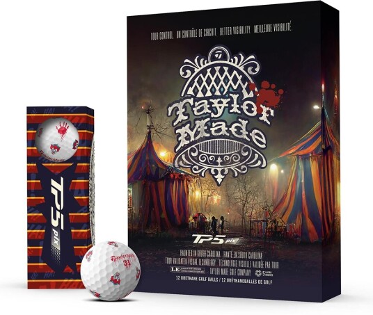 Taylormade Tp5 Pix Monster Golfball Hvit