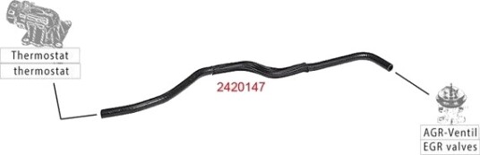 METZGER 2420147 Radiatorslange