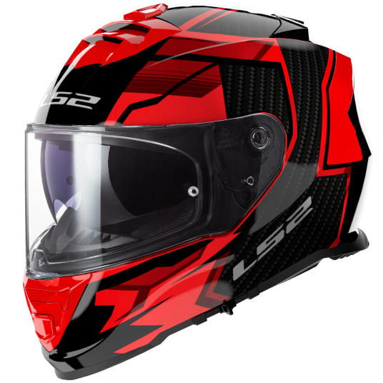 LS2 MC-Hjelm FF800 Storm II Tracker Svart/Rød M