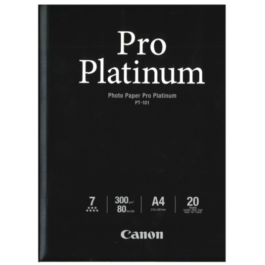 Canon Fotopapir Pro Platinum A4 20 ark 300g (PT-101) 2768B016