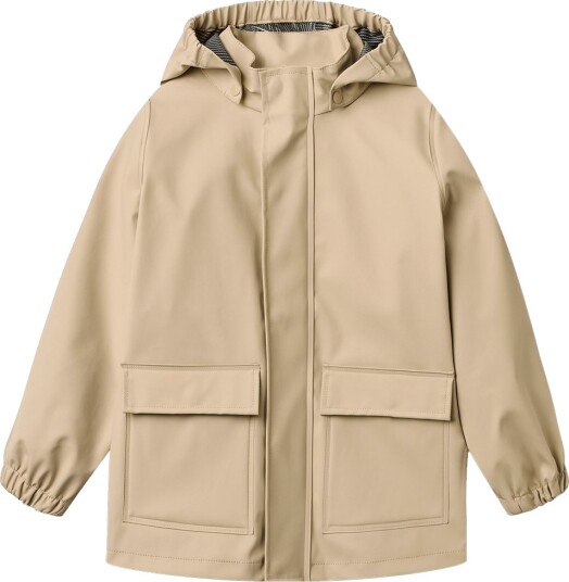 Wheat Regnjakke PU Ollo White Pepper Wheat 8 år 128 Regnjakke Beige