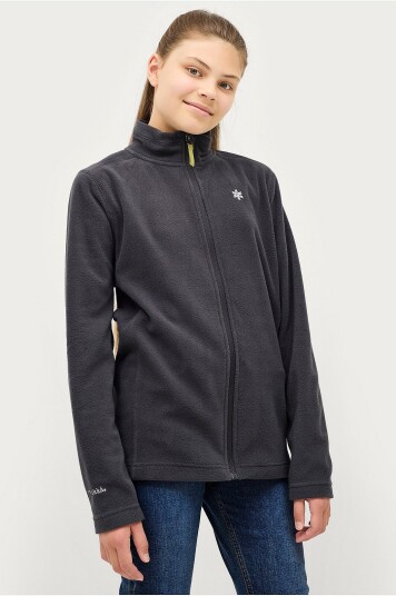 Áhkká Fleecejakke Basic Fleece Kids Grå
