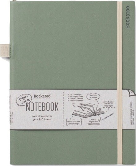 Peter Pauper Press Bookaroo Notatbok Journal Stor - Grønn