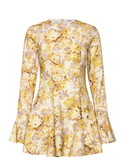 Monki Flounce Dress   Yellow   36