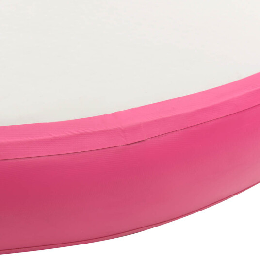 Oppblåsbar gymnastikkmatte med pumpe 100x100x10 cm PVC rosa Oppblåsbar gymnastikkmatte med pumpe 100x100x10 cm PVC rosa