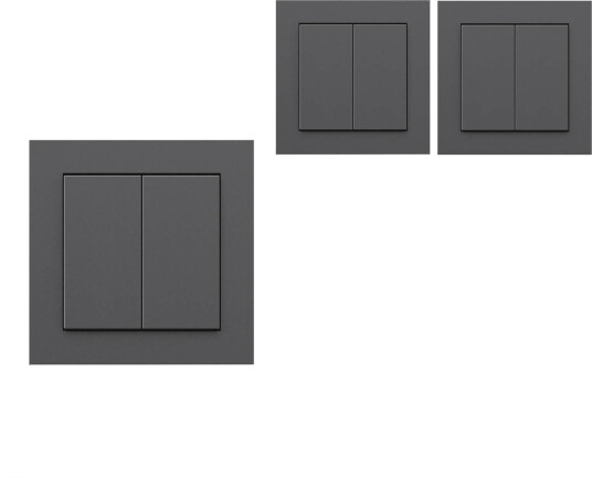 Senic Smart Switch - Trødløs Strømbryter, Antrasitt - 3-pk Senic Smart Switch - Trødløs Strømbryter, Antrasitt - 3-pk