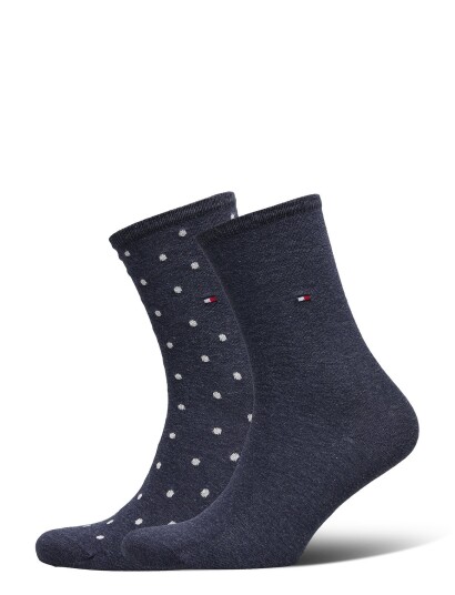 Tommy Hilfiger Th Women Sock Dot 2P Blue 35 38