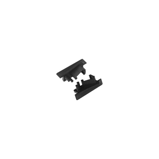 Topmet 1 stk. Endestykke DIAGONAL10   Med hull svart