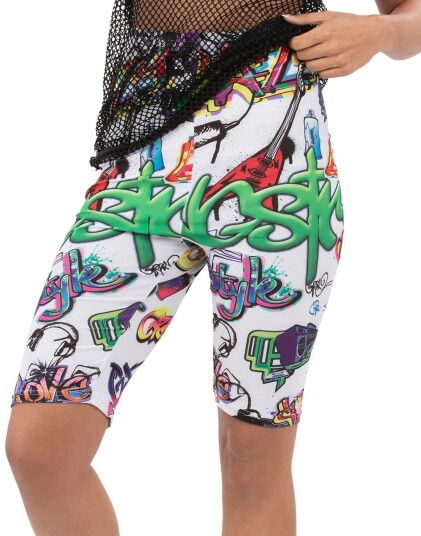 90s Unisex Graffiti Sykkelshorts 90s Unisex Graffiti Sykkelshorts
