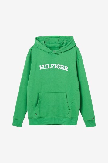 Tommy Hilfiger Hettegenser Arched Hoodie Grønn