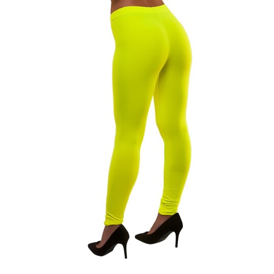 Wicked Costumes Ltd 80-talls Leggings Neongule - Medium/Large