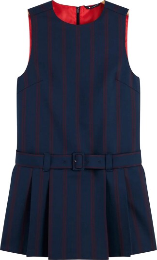 Tommy Jeans Tjw Stripe Mini Pleated Dress Navy XS