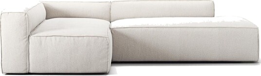 Decotique Grand 3 Seters Loungesofa Åpen Ende Høyre Steam/Hvit