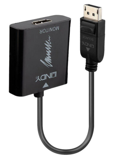 Lindy DisplayPort til HDMI 0,15 m Adapter Svart