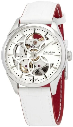 Hamilton Dameklokke H32405811 Hvit/Lær Ø36 mm