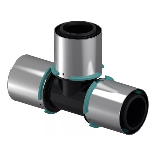 Uponor S-Press Kompositt T-rør 63mm for Varmtvann og Radiatorsystemer
