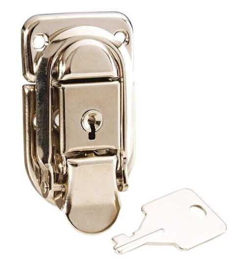 Adam Hall Hardware 1907 Drawbolt Small Nickel Plated Locka