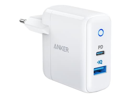 Anker PowerPort PD+ 35W USB-C & USB-A Power Adapter White Anker PowerPort PD+ 35W USB-C & USB-A Power Adapter White