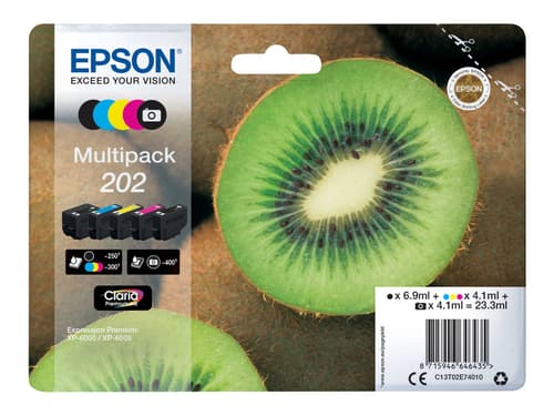Epson Blekk Multipack (bk/c/m/y/pbk) 202 - Xp-6005