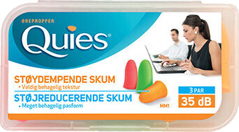 Quies Ørepropper Skum Tre Par I En Boks 3 Par