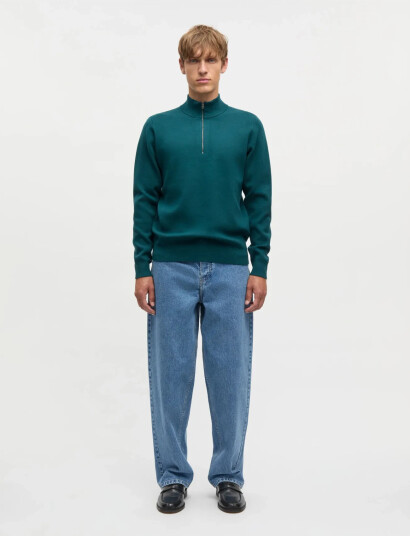 Mads Nørgaard Urban Chase Half Zip Knit Green XXL