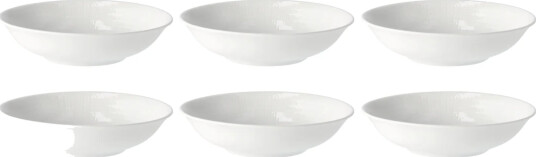 Rörstrand Swedish Grace dyp tallerken 19 cm 6 pk snø hvit