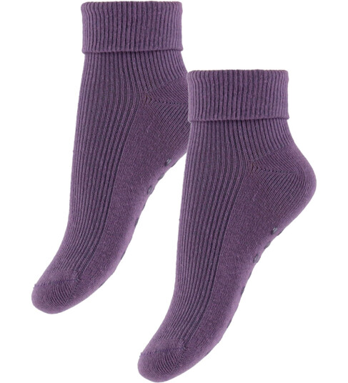 Minymo Baby Rib Sock W. Abs (2-Pack) - Purple - 23\26