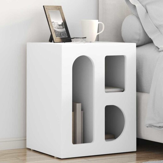 Nattbord 2 pcs Hvit 40 x 35 x 50 cm Konstruert tre