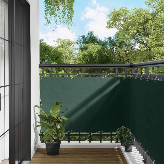  Balkong Skjerm 90 x 200 cm PU belagt oxford alu