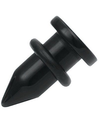 Spiker Svart Piercing Plugg Strl 1.2 mm