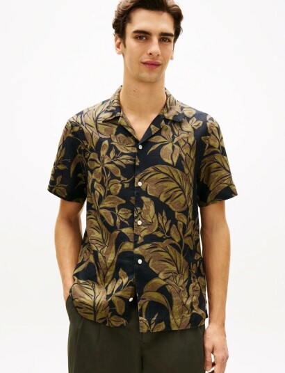 Tommy Hilfiger Linen Floral Aop Ss Rf 1/2 Black XXL