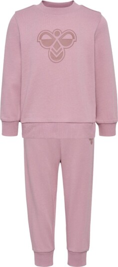 Hummel Joggedress Mini Jersey Crewsuit Bee Mauve Shadow 98 Hummel Joggedress Mini Jersey Crewsuit Bee Mauve Shadow 98
